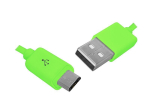 PS USB - microUSB kaabel, 1m, roheline.