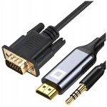 CO2 VGA - HDMI KAABLI MUUNDUR AUDIO ADAPTER FULL HD 60HZ 1M