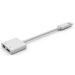iLike AX7 Topelt Lightning Audio Adapter iPhone jaoks 3,5 mm k&otilde;rvaklappide pistiku ja Lightningi laadimispistikuga Valge (OEM)