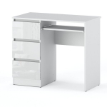 Kirjutuslaud Gaming 3 sahtlit, 90cm, valge