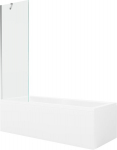 Vann Mexen Cubik koos viimistluse ja klaasist seinaga, 160x70 cm + 60 cm