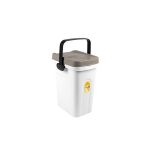 Ratastega kastLemmikloomatoidu hoidmiseks Stefanplast, 7L, valge