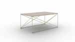 Kohvilaud ADRK Furniture Dante, kuldne/pruun