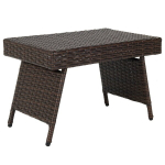 Costway kokkupandav diivanilaud v&auml;lilaud PVC pealispinnaga 60 x 40 x 40 cm pruun