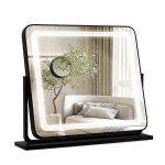Costway laua LED valgustusega meigipeegel, 56 x 12 x 48 cm must
