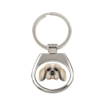 Shih Tzu - geomeetriline v&otilde;tmehoidja ripats pildi ja tekstiga Art-Dog, XS