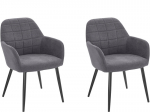 2 tooli komplekt Notio Living Marabelle, hall/must