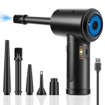 Juhtmeta elektriline tolmupuhur, &otilde;hukompressor 5 vahetatava otsaga Livman C4915