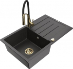 Graniidist k&ouml;&ouml;givalamu Mexen Bruno segisti ja sifooniga, Black granite/Black/Gold