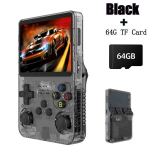 M&auml;ngukonsool R36S Retro pihuarvutiga videom&auml;ngukonsool Linuxi s&uuml;steem 3,5 tolli IPS-ekraaniga kaasaskantav taskuvideopleier 64 GB 10000+ m&auml;ngud, Pilka 64G