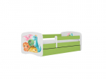 Lastevoodi ilma madratsita/sahtliga Kocot Kids BabyDreams Green tiny dinos, roheline
