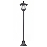 LED-p&auml;ikeseaia latern, roostevabast terasest p&otilde;randalamp, aiapirn 160 cm k&otilde;rge, tuulelaterna v&auml;lisvalgusti IP44, p&auml;ikeselamp valgusanduriga, 30 luumenit, maasse torgatav, aiapirn aia r&otilde;du jaoks must
