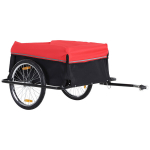 HOMCOM kaubaveo haagis Transpordi haagis Cargo bike trailer Black+Red