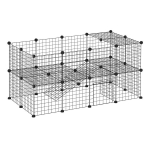 Vabaaed, vabalt liikuv aed, 36 plaadiga jooksuaed, v&auml;ikeloomade aed v&auml;ikeloomadele, merisead, aed siseruumidesse ja v&auml;listingimustesse, metallv&otilde;re, 146 x 73 x 73 cm, must