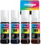 Jetingo 104 tint Epson Ecotank printerile, 4 tk