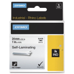 Dymo etiketiprinteri etiketid Rhino 6000+ Vinyl selbstlam 24 mm x 5,5 m must to valge
