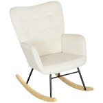 Kiiktool, paks polsterdus, lai seljatugi, p&ouml;&ouml;kpuidust/terasraam, kuni 120 kg, beež, Smėlio spalvos