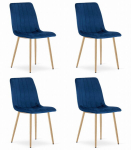 4 tooli komplekt Leobert Lava, sinine/pruun