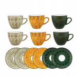 Porcelaanist espressotass 75 ml koos taldrikuga 11 cm Wilmax komplektis