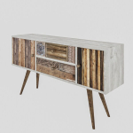 TV laud Kalune Design Odense, valge/pruun