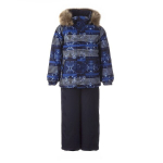 Huppa Poiste talvekomplekt WINTER, Blue Pattern/ Navy, 92