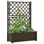 vidaXL v&otilde;rega taimekast, 100 x 43 x 142 cm, PP helepruun