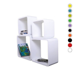 Riiulite komplekt CUBE LO02, valge