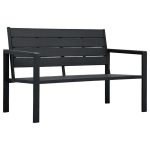 vidaXL aiapink, 120 cm, HDPE, must, puiduv&auml;limusega