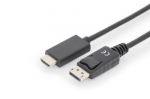 Videoaudio kaabel DisplayPort - HDMI ASSMANN - 2m - Kolmikaitse - Must