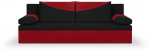 Kolmekohaline diivan Bellezza Polo, must/punane