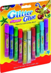 V&auml;rviline liim glitteriga AMOS Glitter, 10 v&auml;rvi
