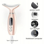 Facial Massager soojuse, vibratsiooni ja massaaži režiimidega, valgusteraapiaga, valge piiratud v&auml;ljaanne