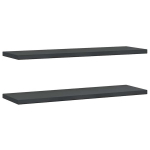 seinariiul | Ujuvad riiulid | Rippuv riiulid 2 tk, 100x30x3 cm, must, roostevaba teras CFE133784