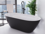 Vann Besco Moya Matt Black&White 160, koos Klik-klakiga, White &uuml;levalt puhastatav