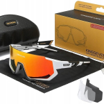 Polariseeritud sportlikud jalgrattaprillid 3 vahetatava klaasiga