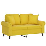 2-kohaline diivan patjadega, kollane, 120 cm, samet CFE93623