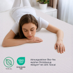 Kahepoolne 2-in-1 kattemadrats jahutava vahukihiga 160x200x5 cm