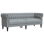 Chesterfield 3-kohaline diivan, helehall, kangas CFE43627