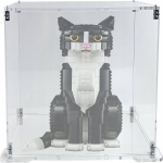 Vitriin alusega Drewlandia Lego 21349 Ideas komplektile, valge-must kass