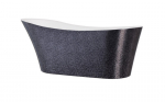 Vann Besco Calima Glam Graphite, 170 x 74 cm, musta ventiili ja sifooniga