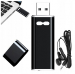 Ineotronic Set Vx13 spioonipulk-diktofon 8gb mini pealtkuulamisseade parooliga 22h 3in1 + k&otilde;rvaklapid
