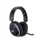 Juhtmevaba k&otilde;rvaklapp - Havit - Fuxi-H7 - Must - Eemaldatav mikrofoni - RGB ambient valgus