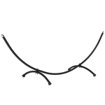 Outsunny Hammock Stand for Hammock 3m Hammock Stand with Rope Garden Beach Steel Frame Black 300 x 90 x100 cm