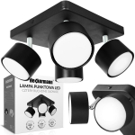 Heckermann LED kohtvalgusti 8795318A Must 4x pea