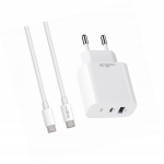 Kiire 20w v&otilde;rgulaadija kaabliga 2 sisendit Google Pixel 4a jaoks