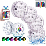Led basseini, jacuzzi, spa veealune valgustus puldiga peole, 4 tk