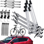 Katuseraam jalgrattahoidja katusele 3 jalgrattale Amos, alumiinium