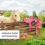 Baby born, Zapf Creation Baby Born My Cute Horse nukk hobune, interaktiivne hobune jooksmis- ja helifunktsiooniga, pl&uuml;&uuml;sist, roosa sadul ja valjad ning kaunistamiseks m&otilde;eldud n&ouml;&ouml;pn&otilde;elad, 831168
