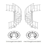 Keerdtrepp Minka BERLIN &Oslash; 120 cm, Valge