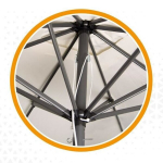 Kreem aluminium paraplu 270 cm - Aktive - UV kaitse - Teras ja aluminium